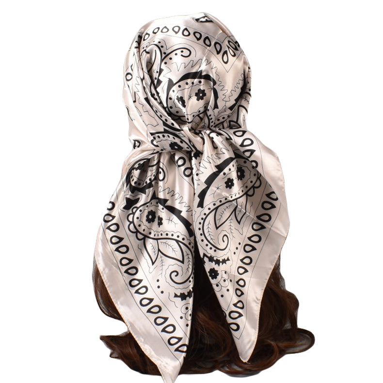 Fashion new 90 satin size cashew flower square silk scarf, scarf