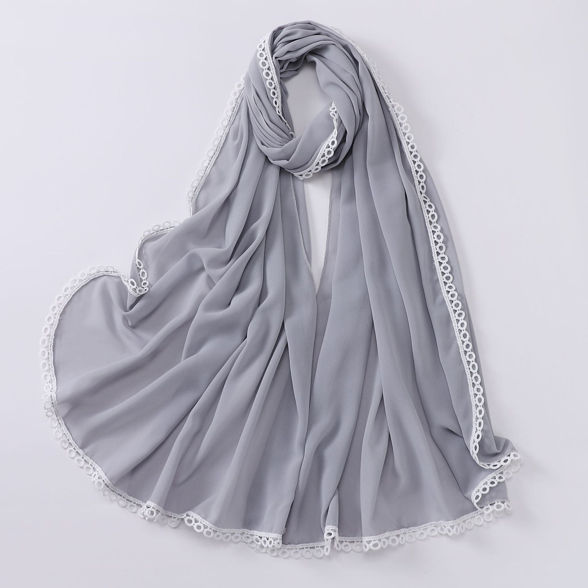 Pearl chiffon lace scarf women's headscarf  scarf Middle East headscarf