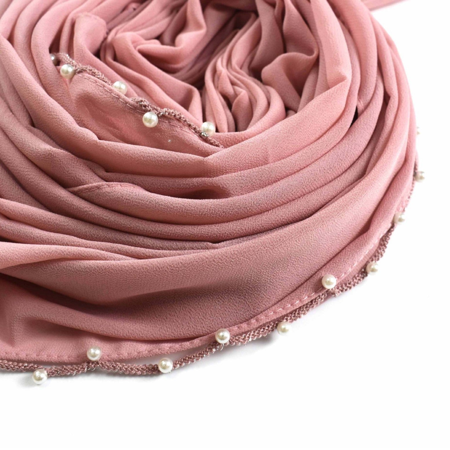 New chiffon wavy edge beaded long towel African hijab yarn towel Middle East headscarf Malay towel