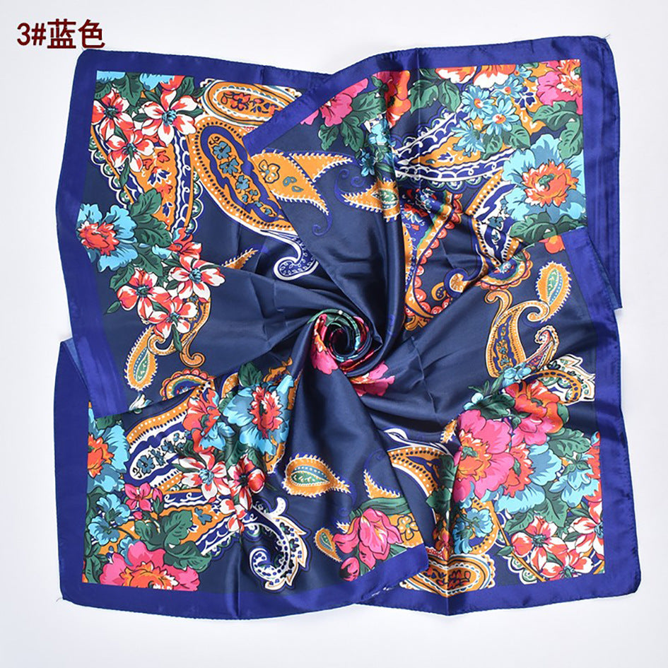 New stylish and elegant flower 90 satin women's decorative large square scarf scarf headscarf