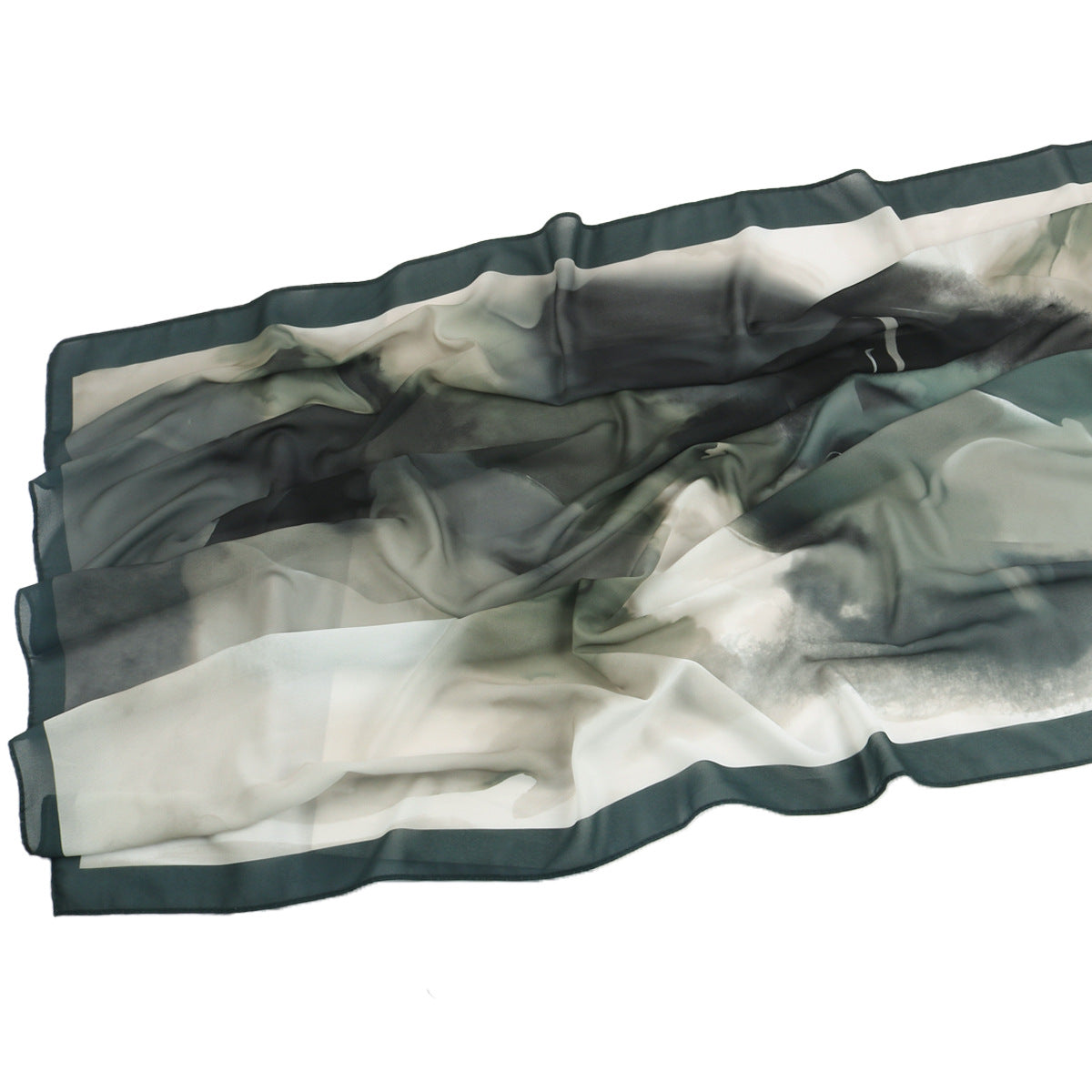 Malaysian Printed Chiffon Scarf Bohemian Fashion Simple Spring and Summer Sunscreen Scarf Shawl