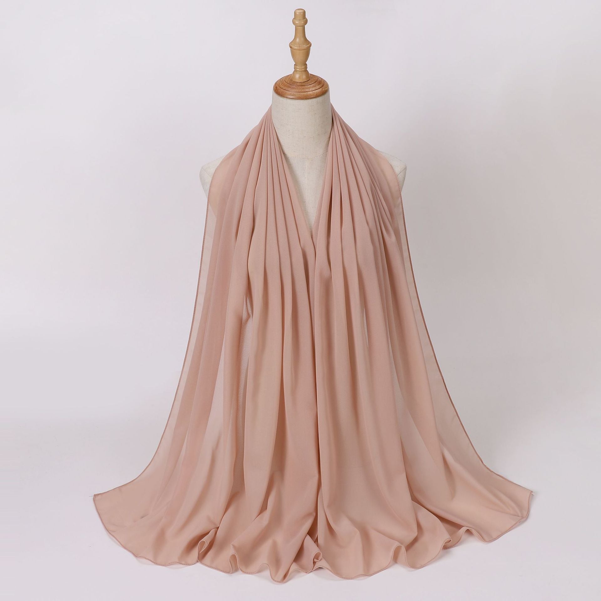 Monochrome pearl chiffon, long scarf hijab malay hijab headscarf Middle East Africa headscarf