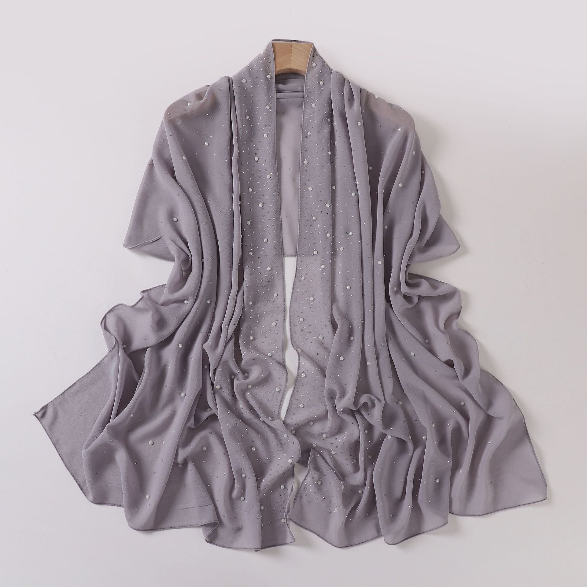 New Pearl Chiffon Ceramic Gypsy Star Diamond Long Towel Yarn Middle East Malay Head Towel hijab