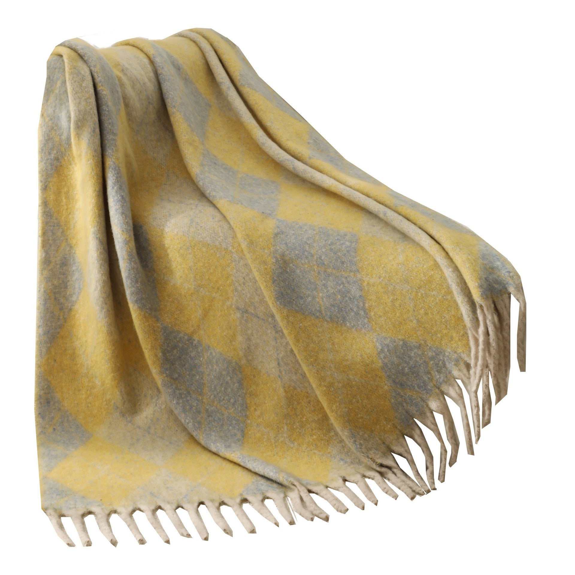 Blanket 2025 new European and American autumn and winter circle yarn imitation mohair thickened large shawl jacquard blanket