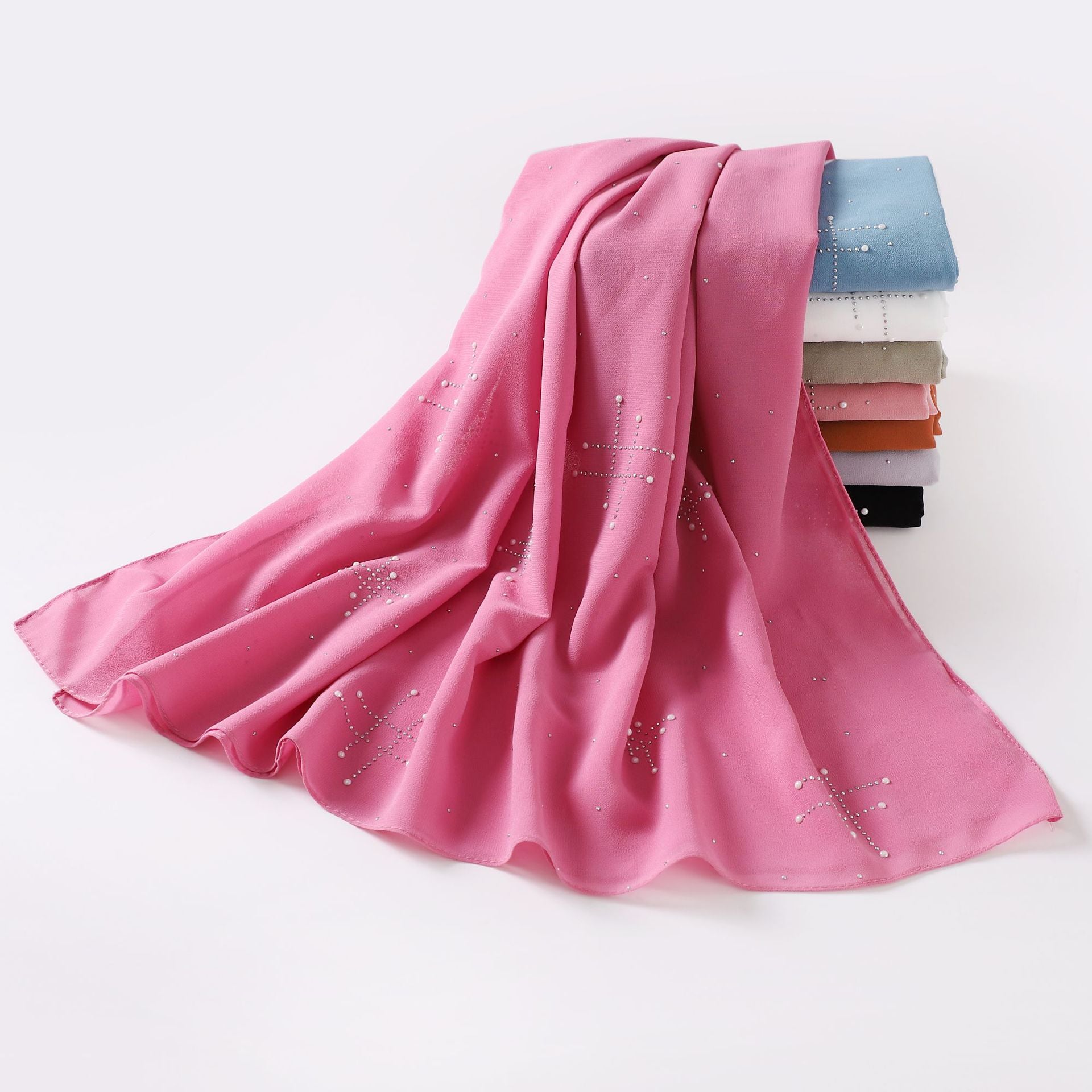 New 75D chiffon ceramic hot diamond #scarf  scarf Middle East Malay headscarf