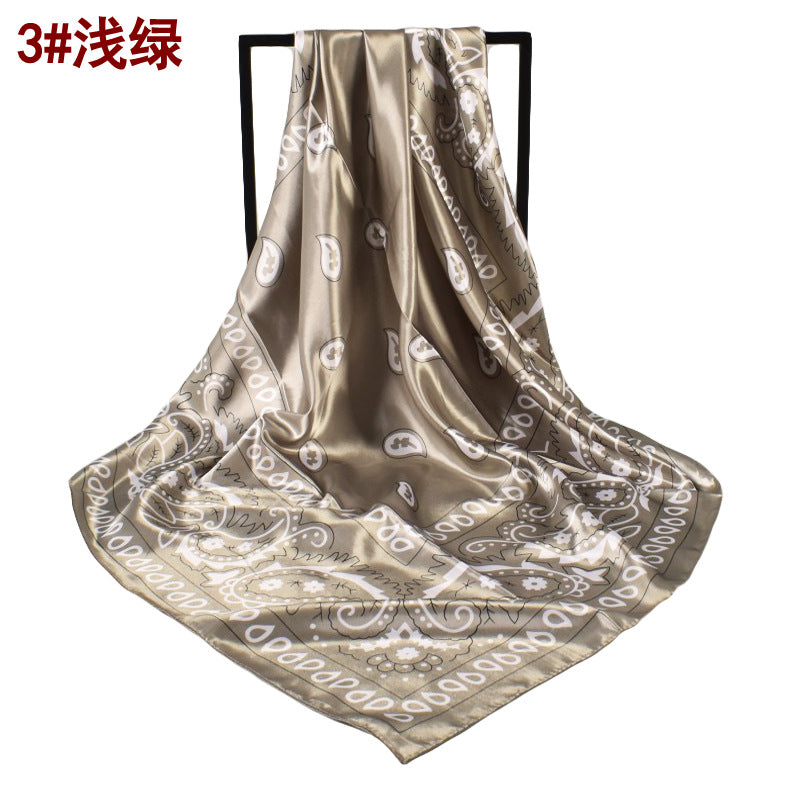 Fashion new 90 satin size cashew flower square silk scarf, scarf