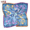 New fashionable versatile crystal rose pattern printing high-quality 90 * 90 satin square towel