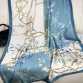 Simple literary and retro brocade long silk scarf, simple and elegant temperament women's gift scarf with shawl