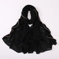 Diamond copper chain washable chiffon scarf yarn scarf Middle East Africa headscarf Malay headscarf