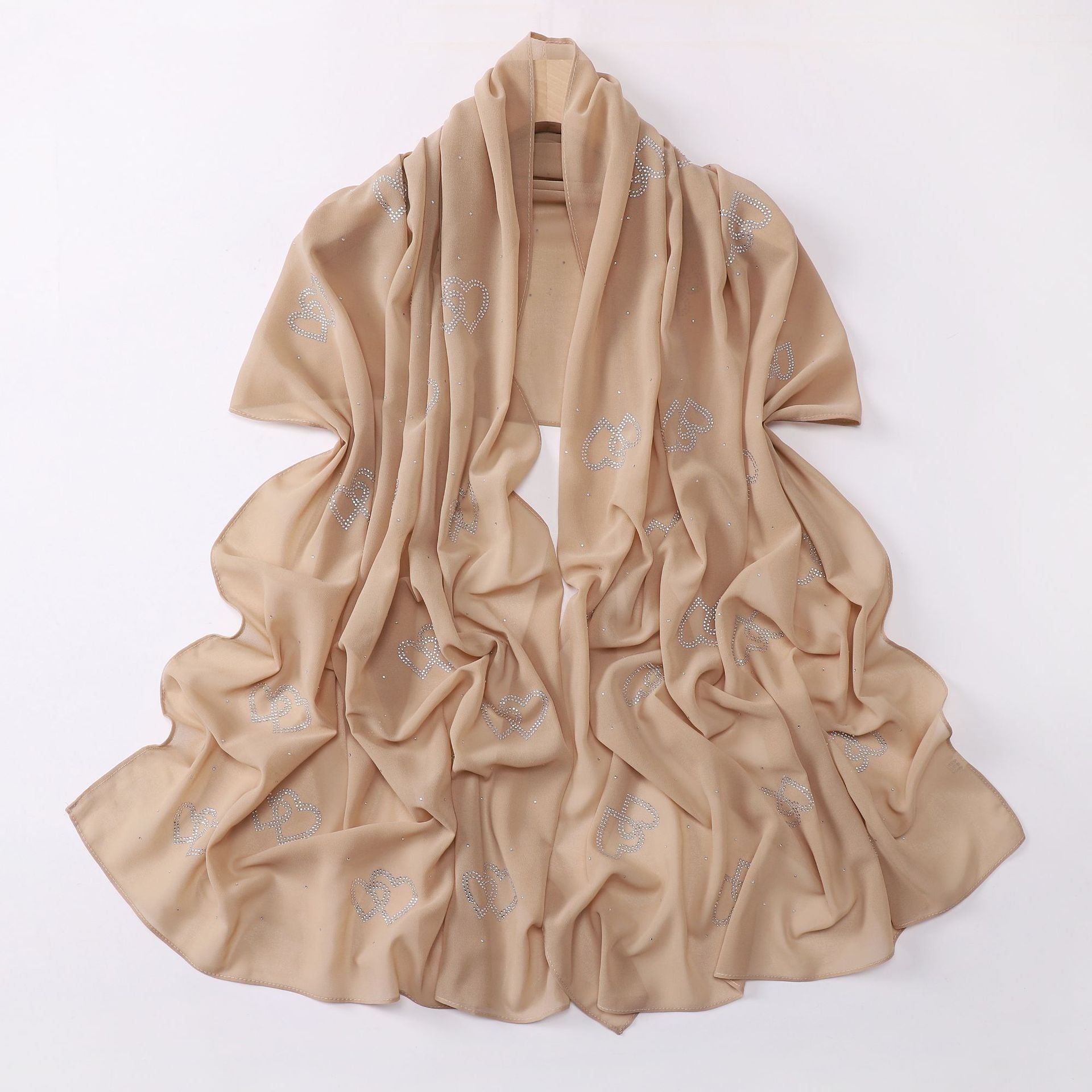 New Pearl Chiffon Double Love Hot Diamond Middle East Africa South East Asia Headscarf