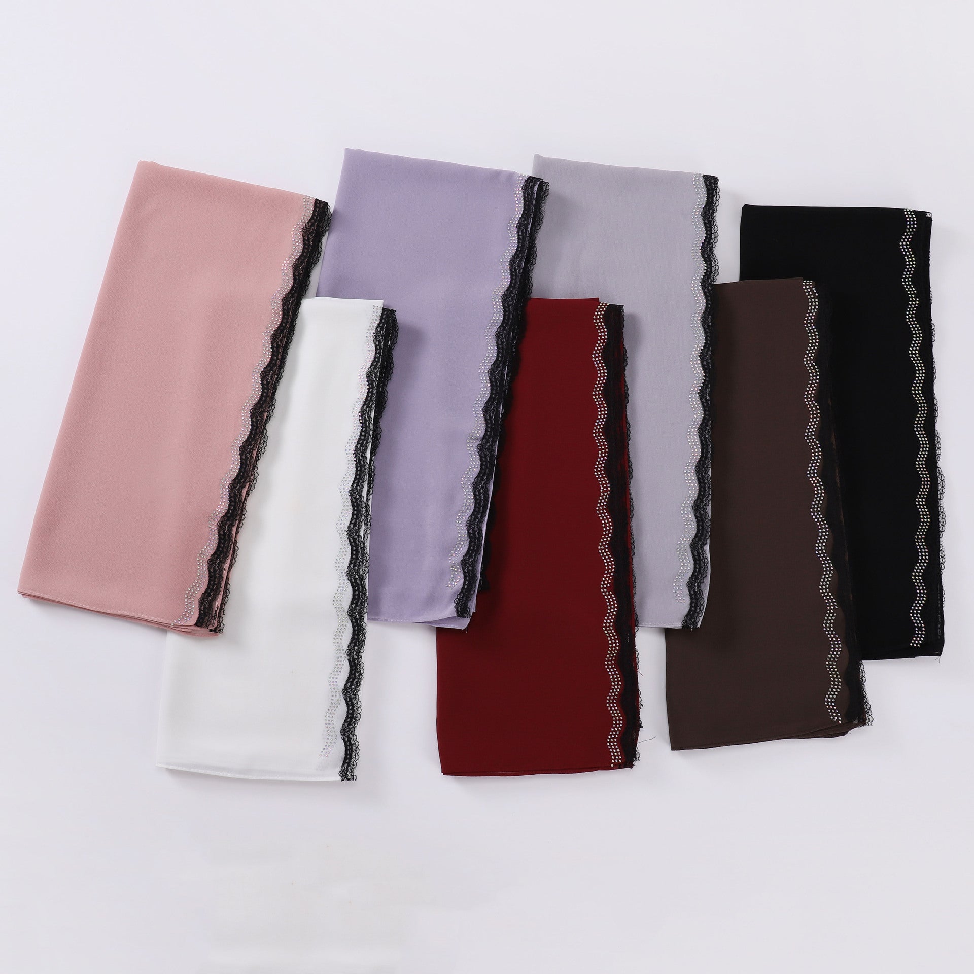 New Chiffon Eyelash Lace Hot Diamond Scarf  Middle East and Africa Headscarf