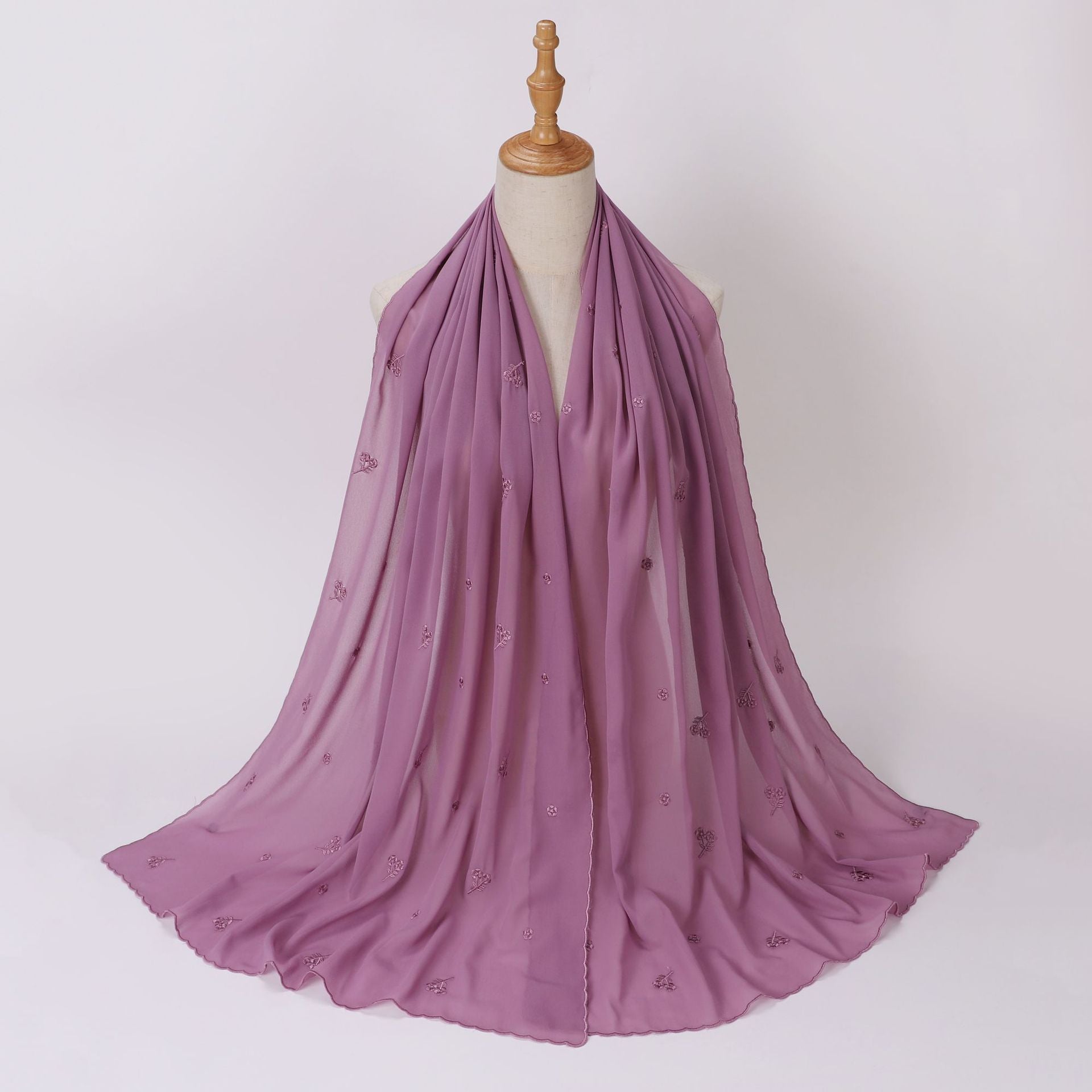 Chiffon embroidered scarf embroidered  Malaysian headscarf Middle East Africa hijab