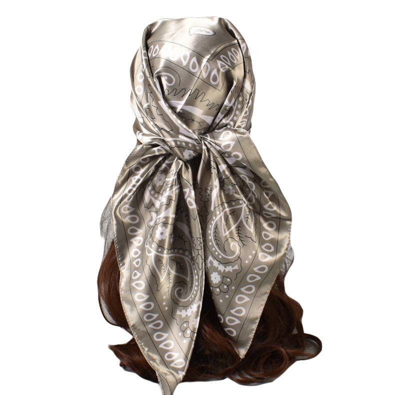 Fashion new 90 satin size cashew flower square silk scarf, scarf