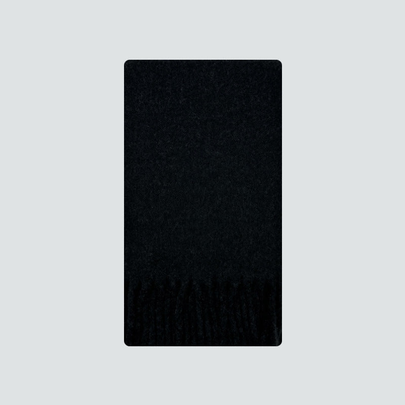 New mint green snow bud powder flat for solid color 20% wool blend scarf women's winter soft atmosphere scarf