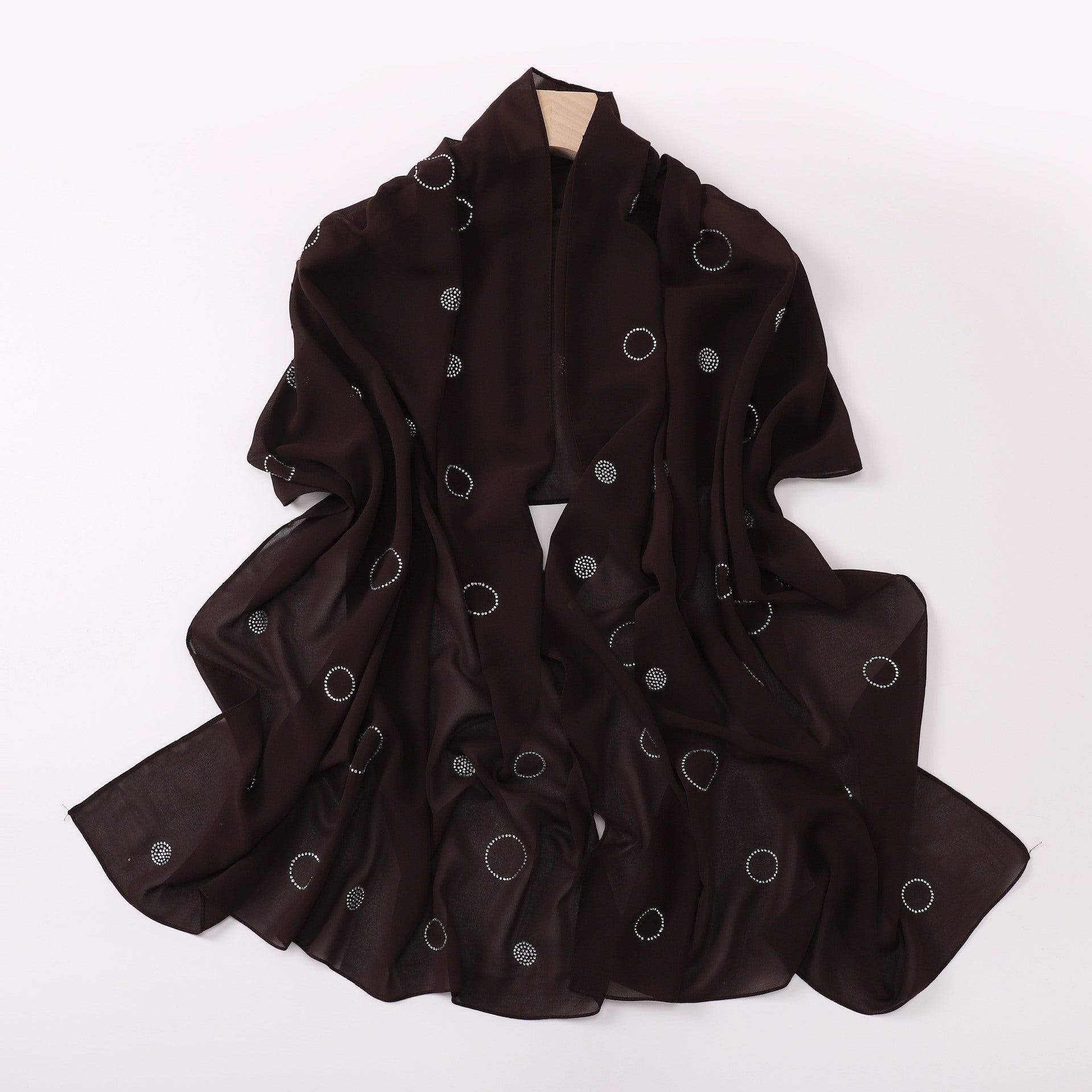 Pearl chiffon hot diamond long scarf, Indonesian headscarf, Middle East and Africa headscarf