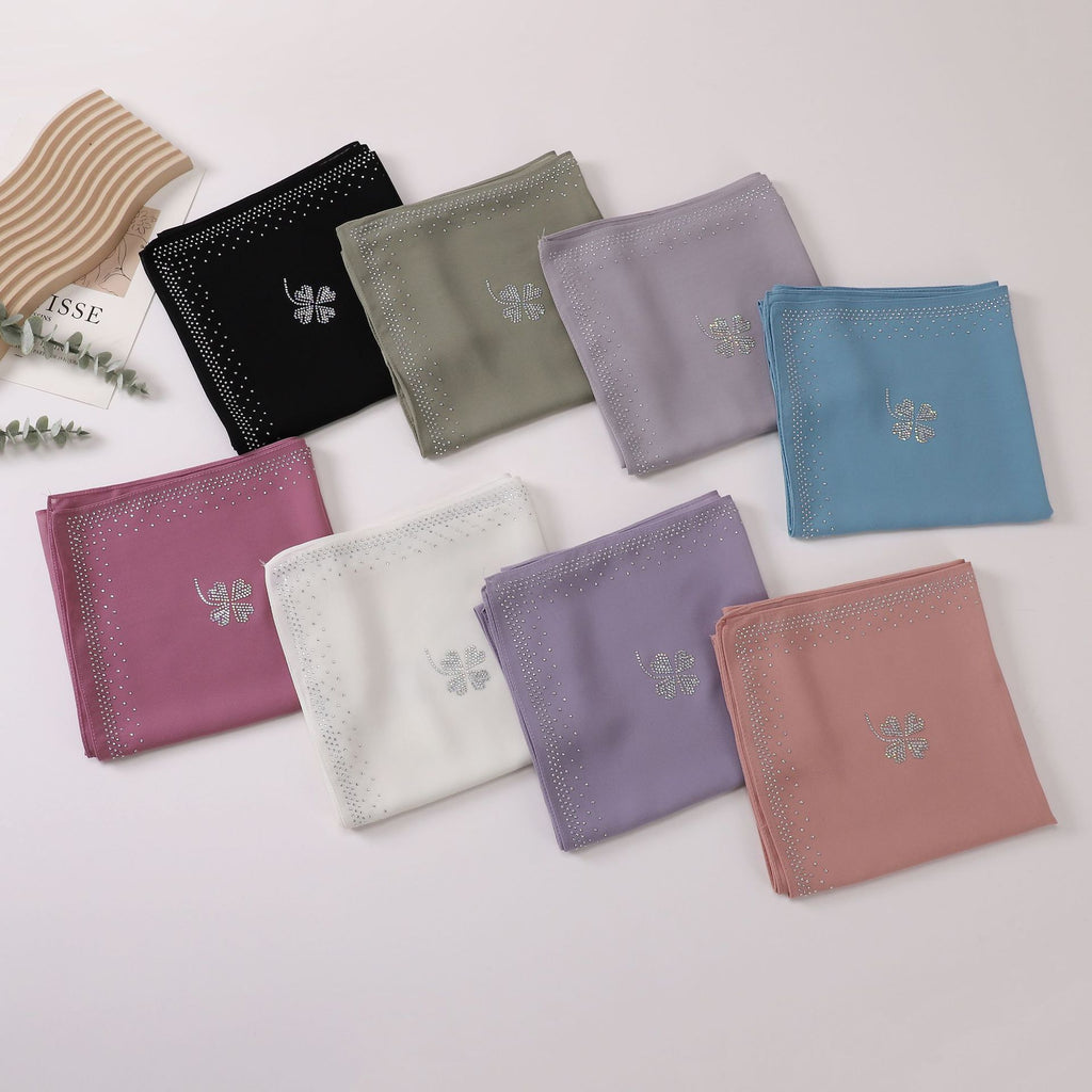 New hot diamond pearl chiffon square scarf  scarf 90 * 90 cm scarf hijab