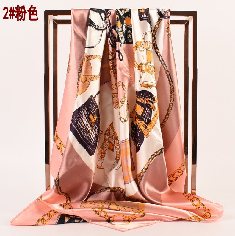 Fashion new professional square scarf women's casual bag pattern, scarf silk scarf, one piece is sent on behalf of others.