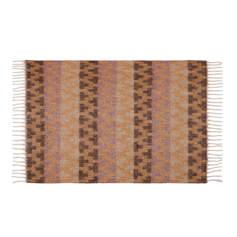 Blanket 2025 new European and American autumn and winter circle yarn imitation mohair thickened jacquard Great Wall shawl