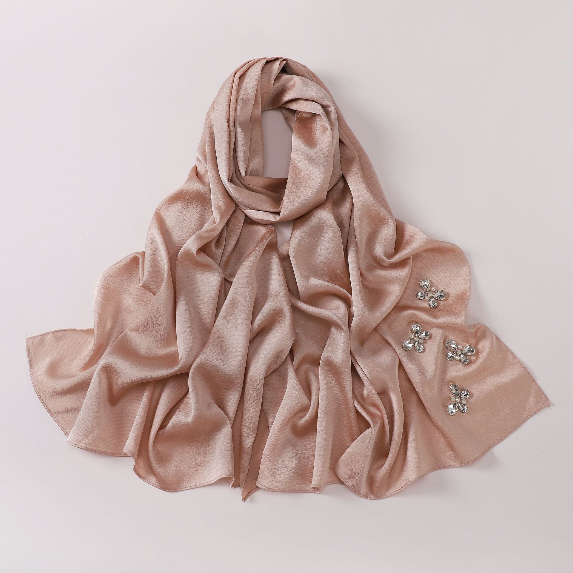 New bubble chiffon butterfly rhinestone scarf yarn South East Asia Malay headscarf hijab