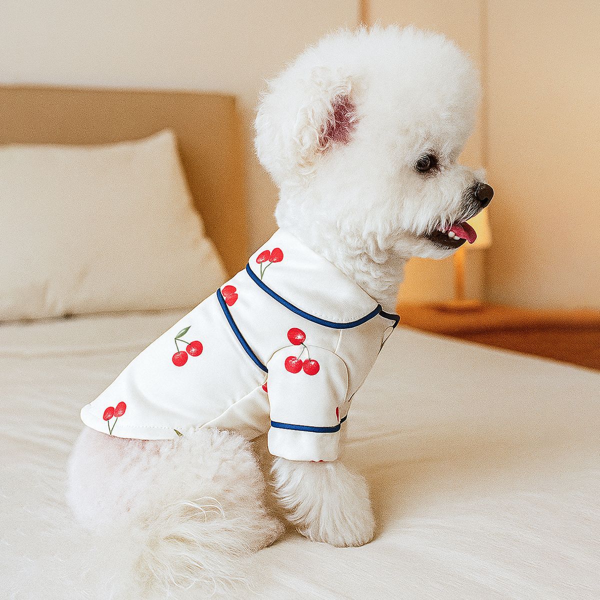 Pet pajamas clothes Teddy Bichon Pomeranian Bulldog clothing, puppy dog cat local comfortable silk clothes