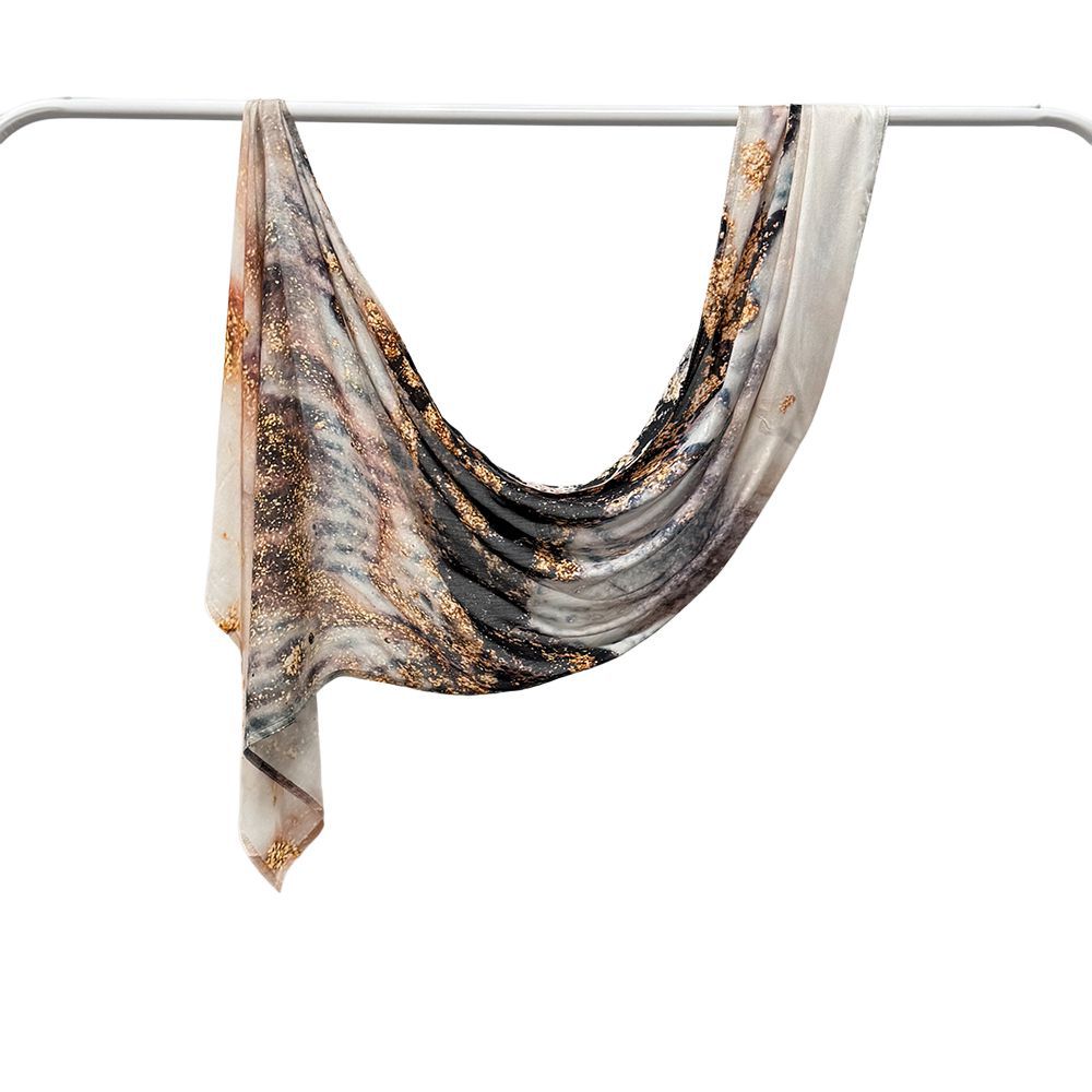 Modal cotton Jersey headscarf marble pattern digital print scarf ethnic Muslim shawl headscarf