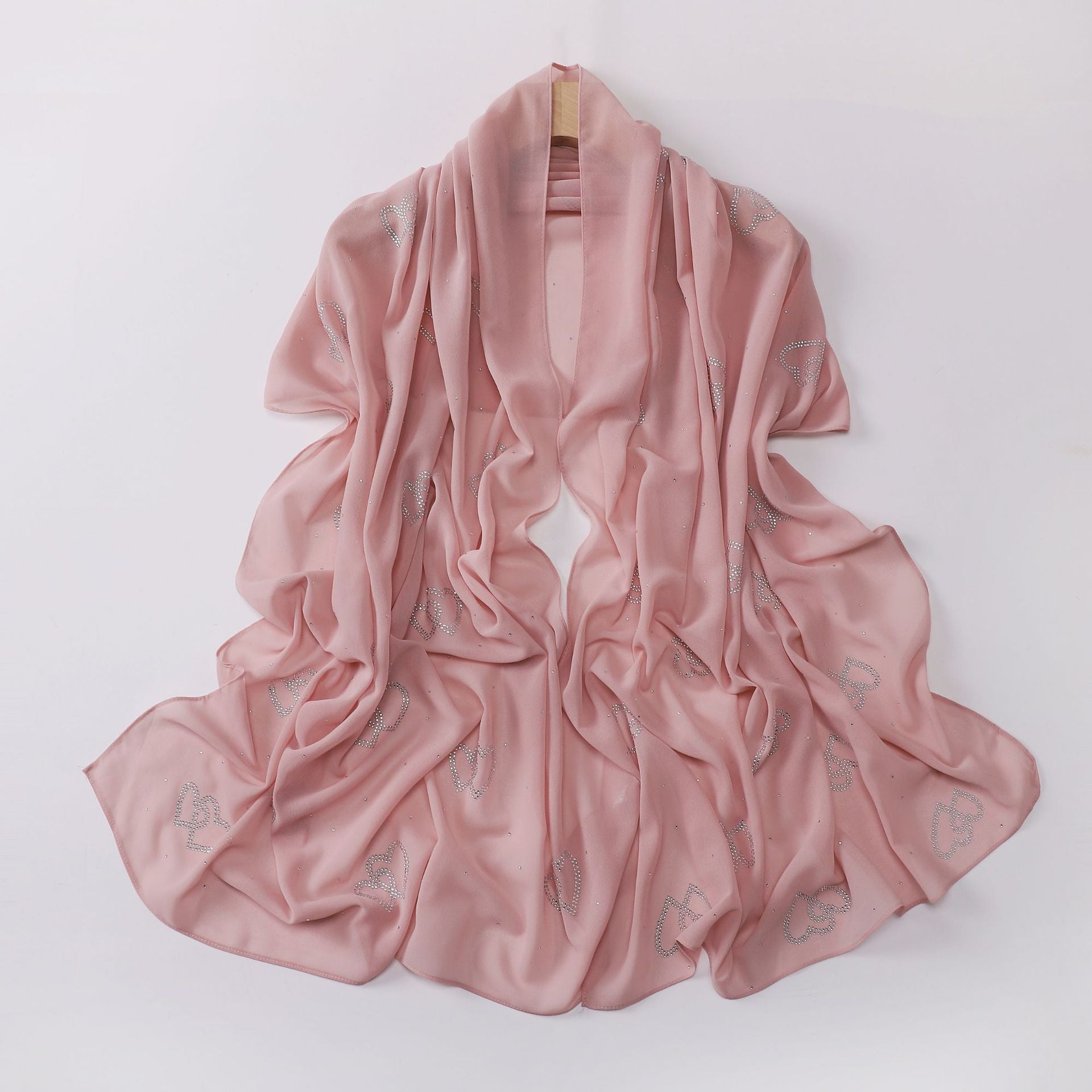 New Pearl Chiffon Double Love Hot Diamond Middle East Africa South East Asia Headscarf