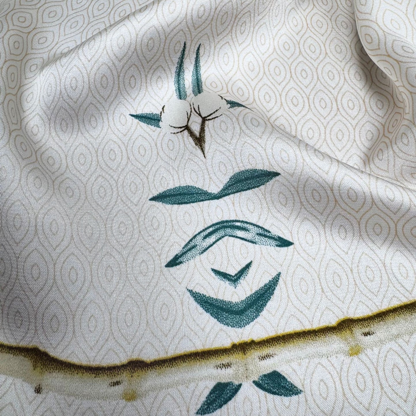 Simple literary and retro brocade long silk scarf, simple and elegant temperament women's gift scarf with shawl