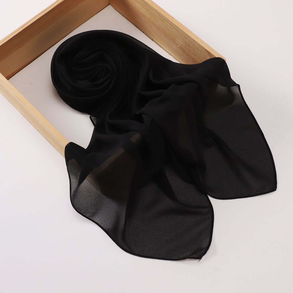 75D pearl chiffon square scarf Middle East headscarf gauze Malaysia Saudi Arabia Dubai cover 110 * 110cm