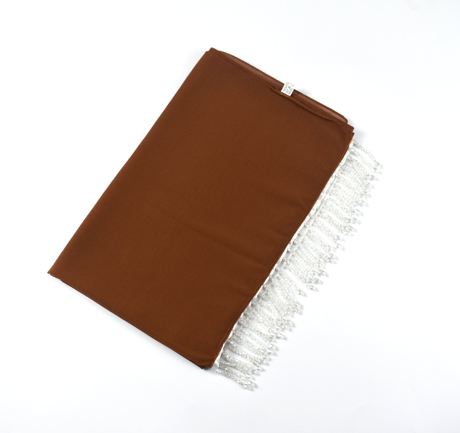 New monochrome pearl chiffon scarf high quality crystal fringed  headscarf chiffon