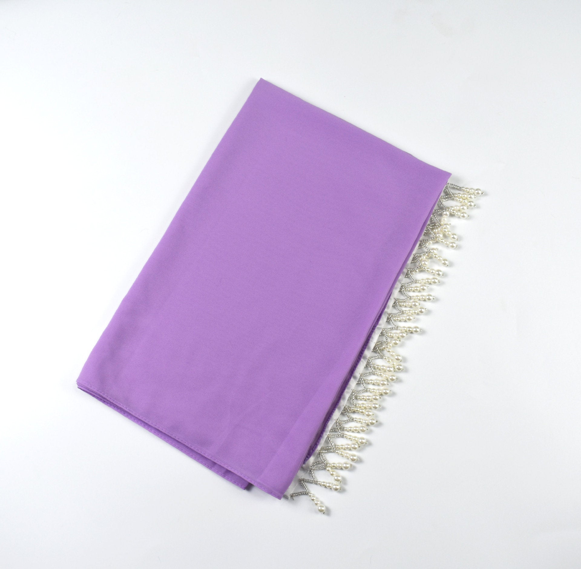 New high quality pearls, chiffon scarf Middle Eastern headscarf Muslim hijab