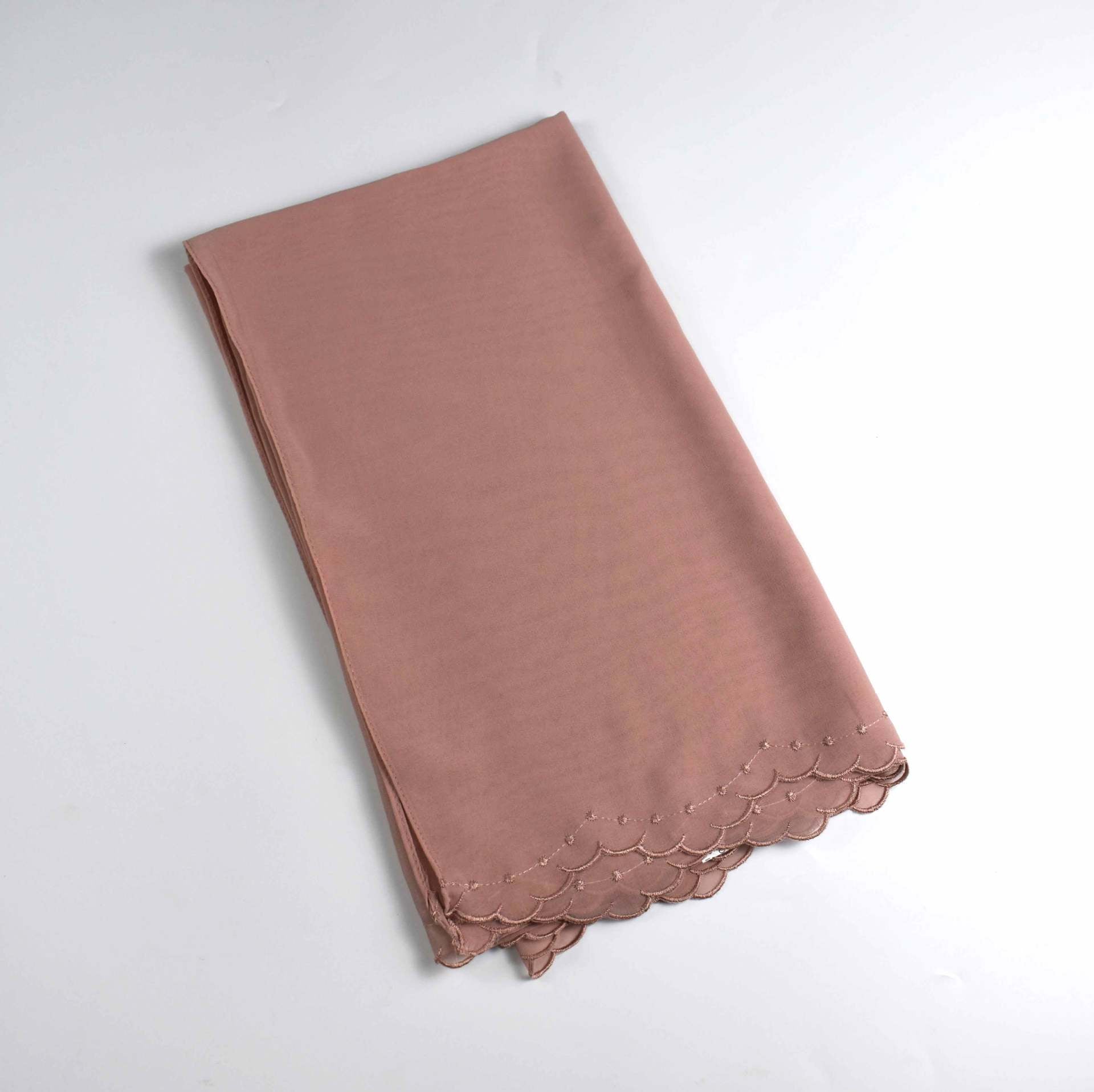 pearl chiffon embroidered scarf malaysian headscarf  Middle East Africa hijab