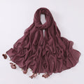 New handmade alloy love flower pearl chiffon scarf middle east headscarf yarn