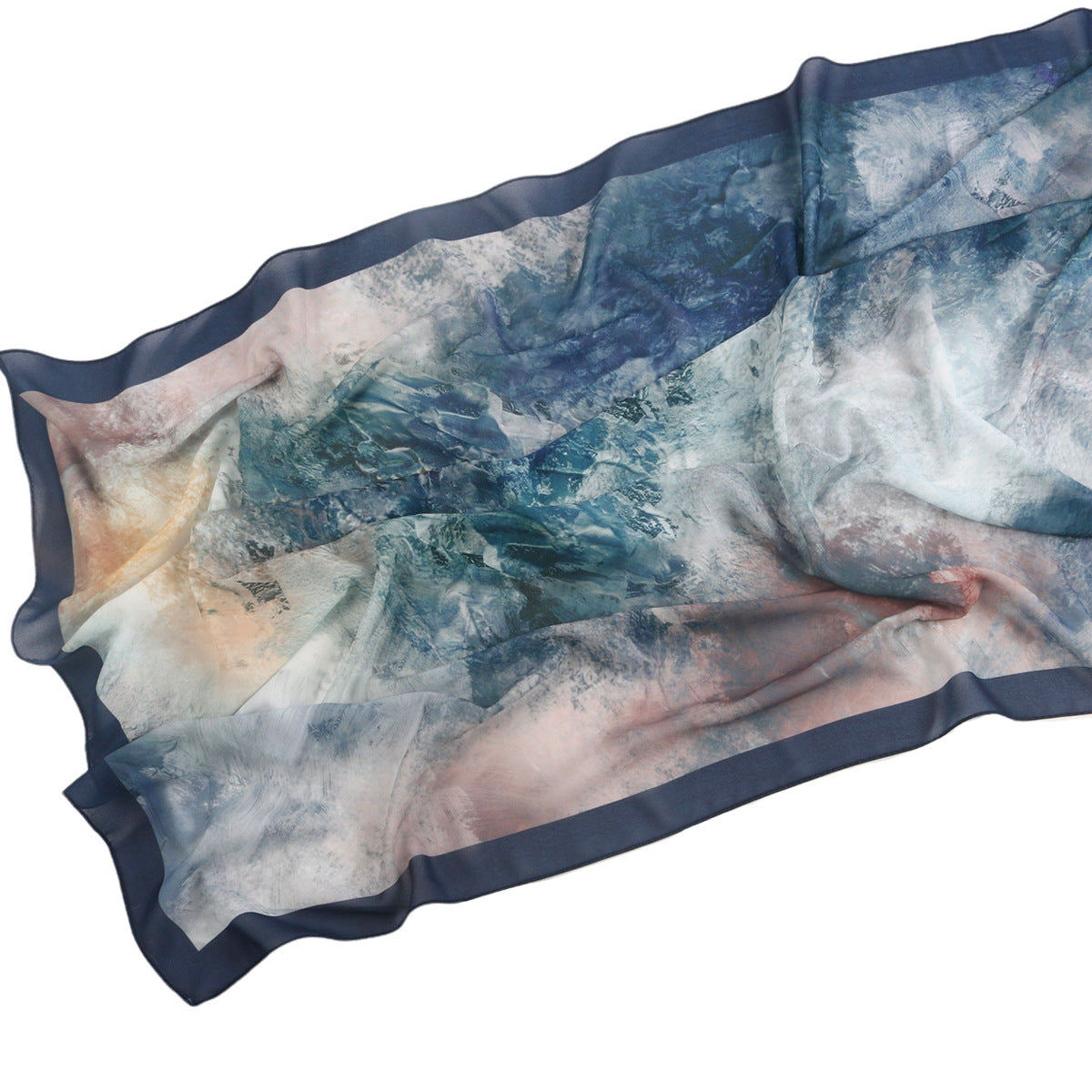 Malaysian Printed Chiffon Scarf Bohemian Fashion Simple Spring and Summer Sunscreen Scarf Shawl