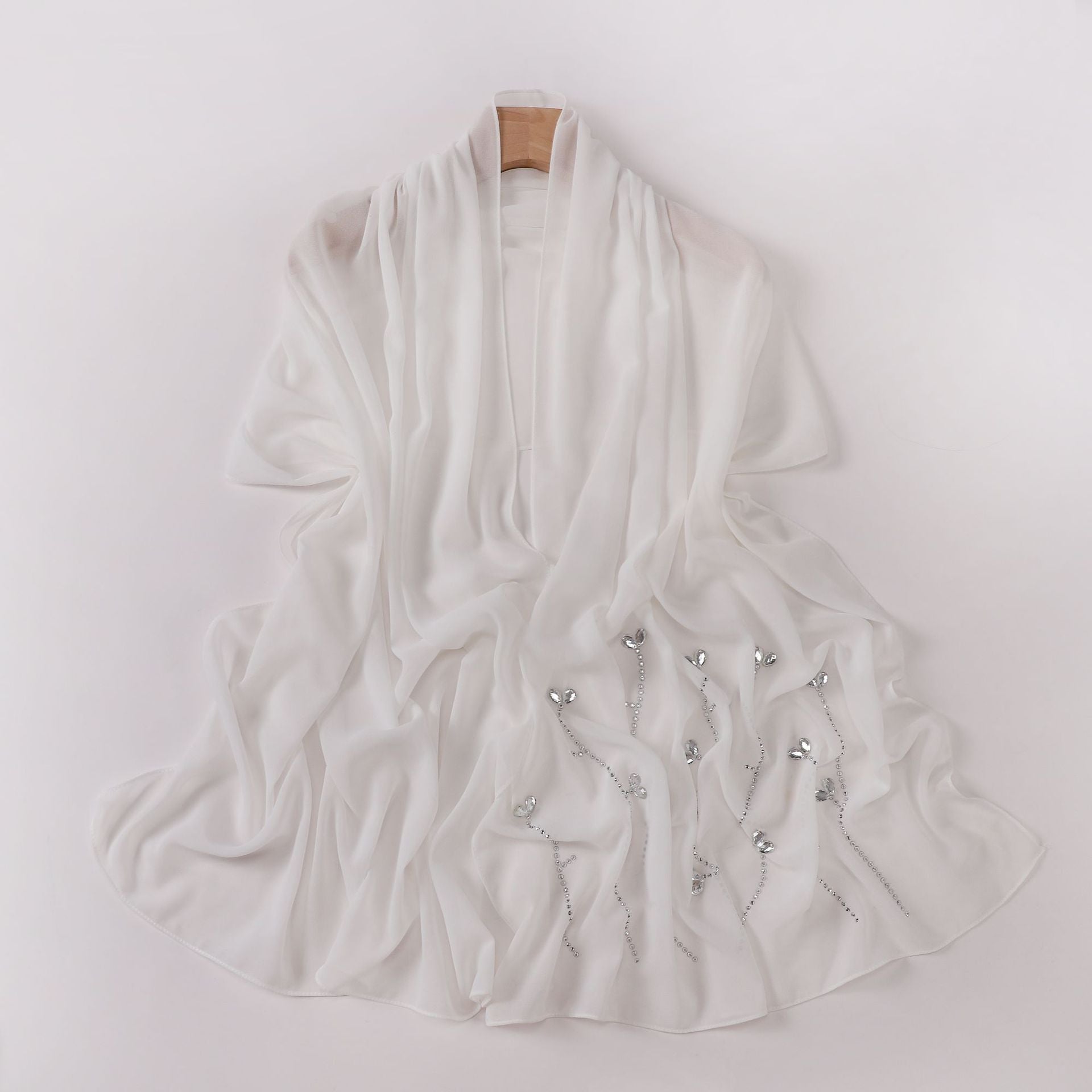 New pearl chiffon long scarf hot diamond rhinestone scarf Middle East and Africa headscarf