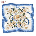 New fashionable and elegant natural flower pattern printing high-quality 90 * 90 color square towel