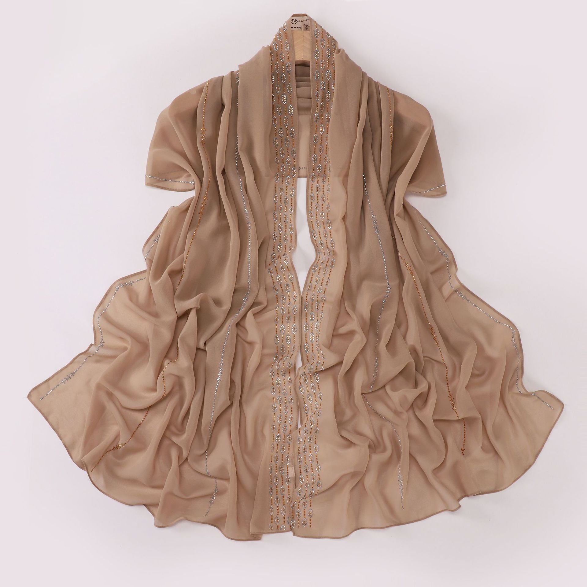 New Pearl Chiffon Boutique Hot Diamond Long Towel Middle East Africa Head Towel South East Asia Head Towel