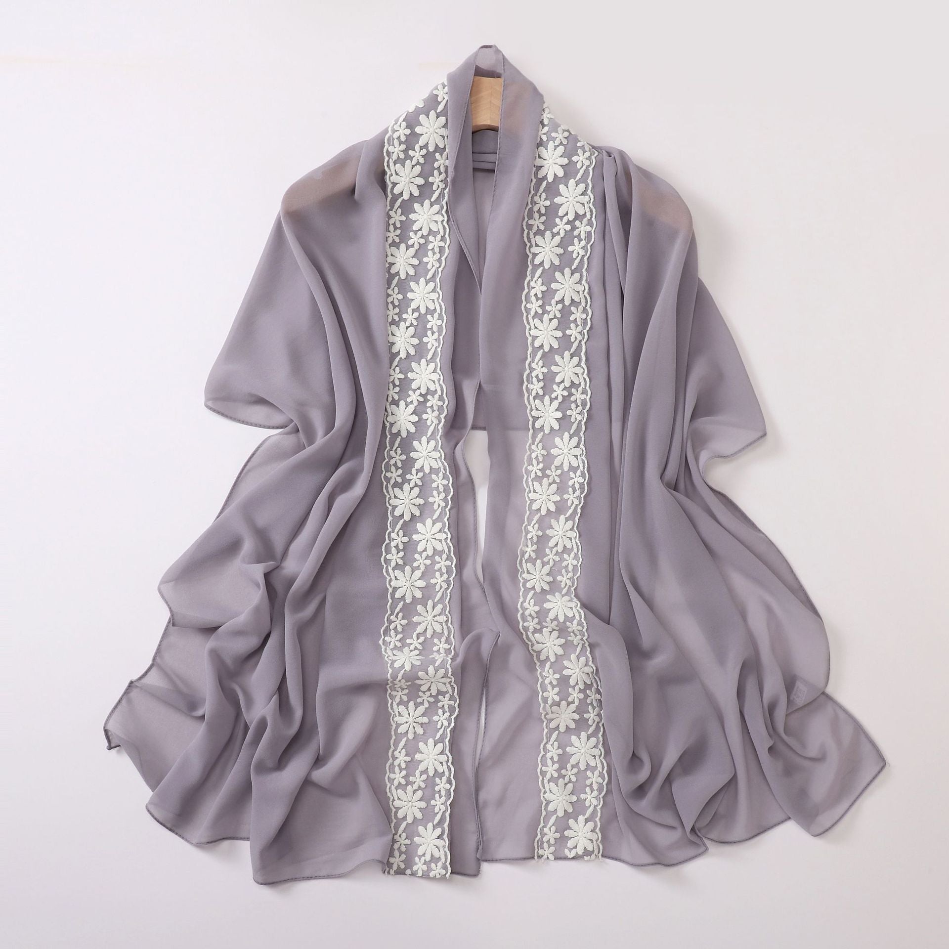 New lace pearl chiffon scarf,  scarf, Middle East, Africa, Malaysia, Indonesia headscarf