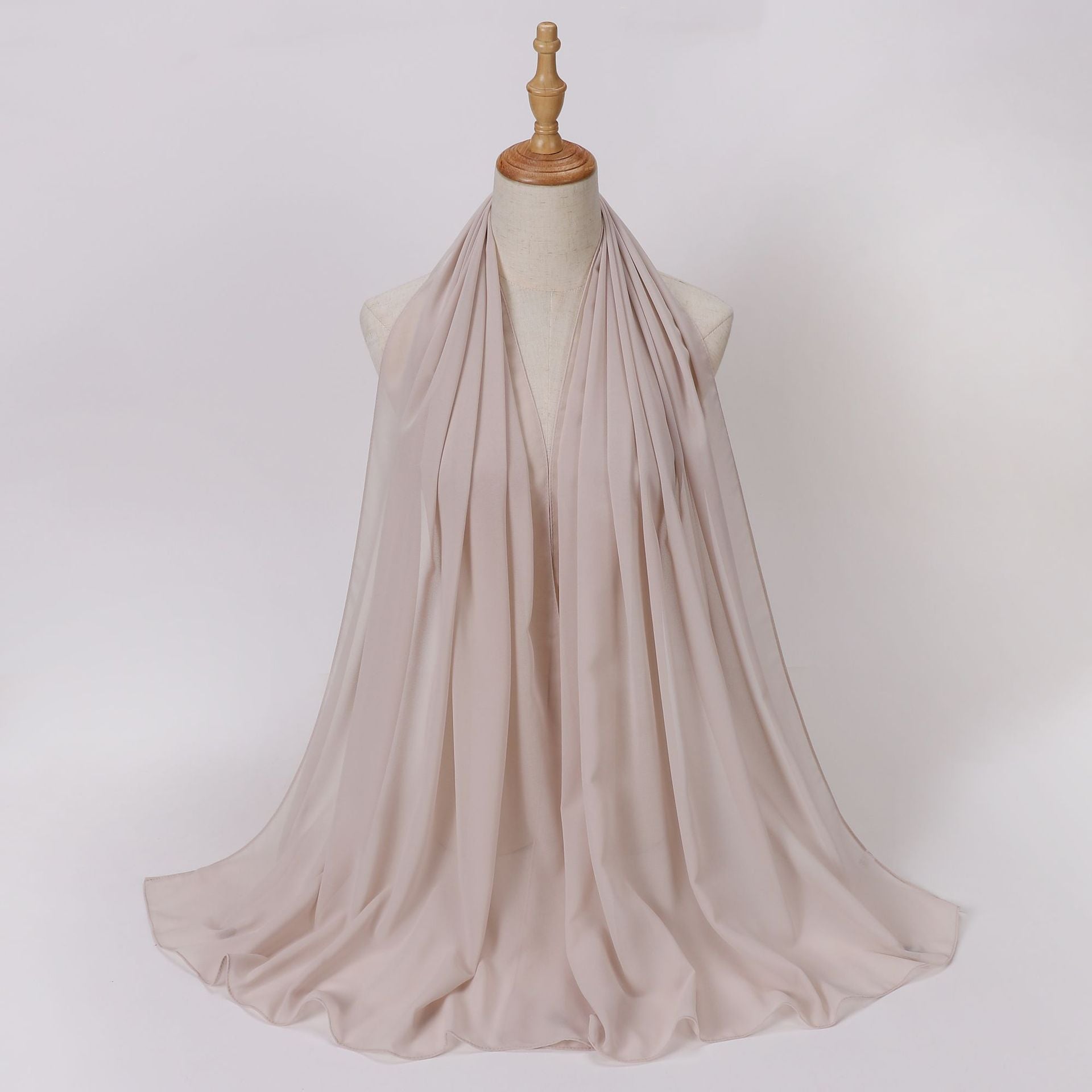 Monochrome pearl chiffon, long scarf hijab malay hijab headscarf Middle East Africa headscarf