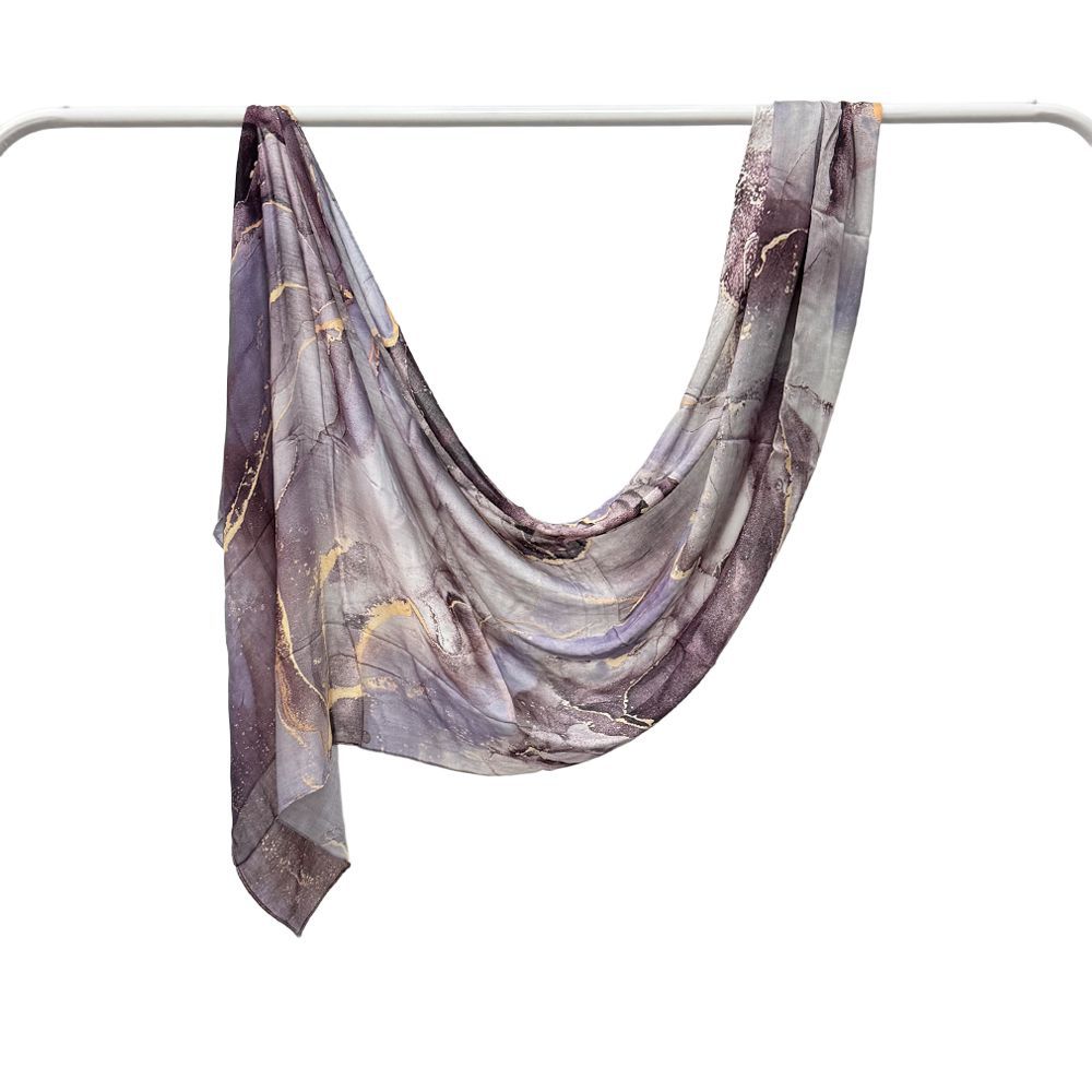 Modal cotton Jersey headscarf marble pattern digital print scarf ethnic Muslim shawl headscarf