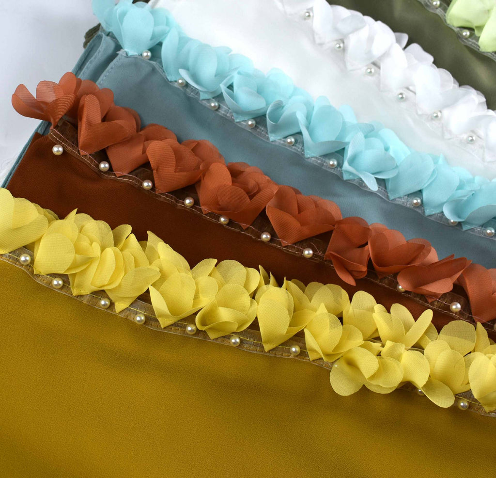 New pearl chiffon flower lace bead scarf  scarf Middle East headscarf, Malay hijab