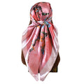 2025 new 90cm-color ink painting plum blossom printing square scarf with sunscreen, bag head silk scarf decoration, scarf