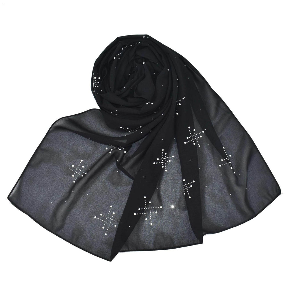 New pearl chiffon scarf, ceramic hot diamond  scarf, Malaysian hijab Middle East headscarf