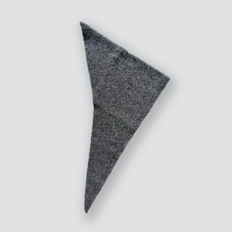 Contains 30 wool blended solid color knitted triangle scarf for women's autumn and winter Korean foreign small scarf headscarf dual-purpose