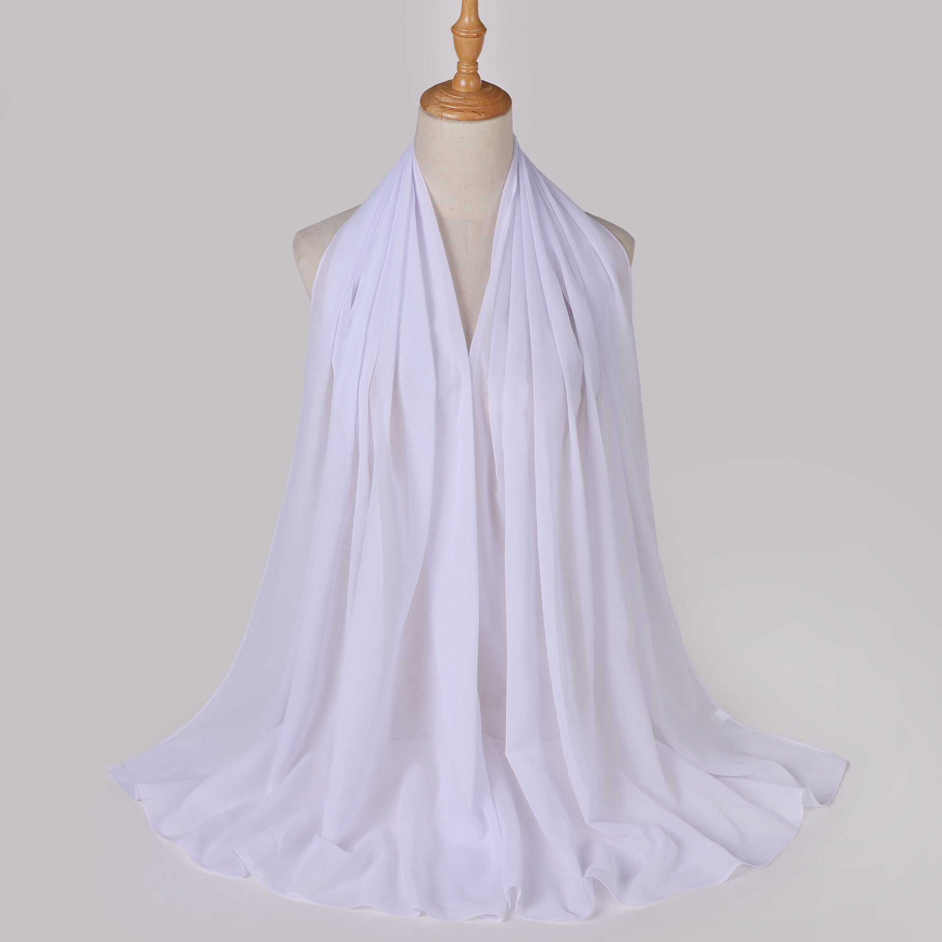 Monochrome pearl chiffon, long scarf hijab malay hijab headscarf Middle East Africa headscarf