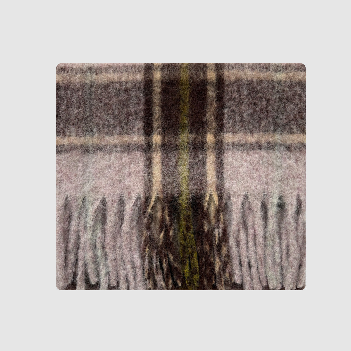 Wool blended plaid scarf women's winter enlarged shawl soft atmosphere coarse beard fringed plaid scarf