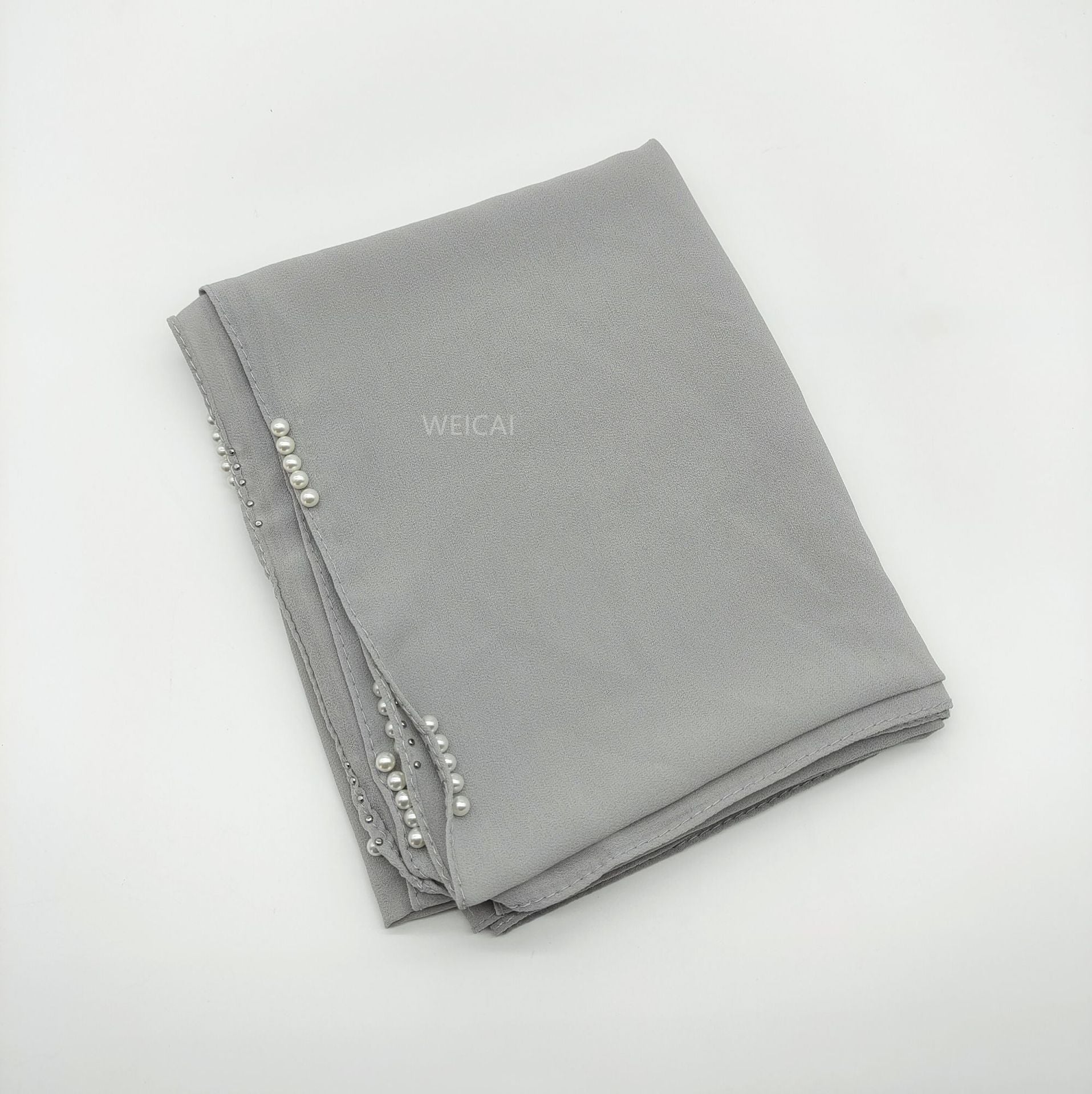 Customized flower beads pearl chiffon scarf  Women headscarf Malaysia Indonesia hijab