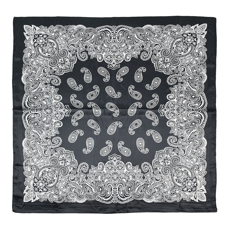 New European style fashion cashew flower pattern 90 satin large square scarf headscarf scarf