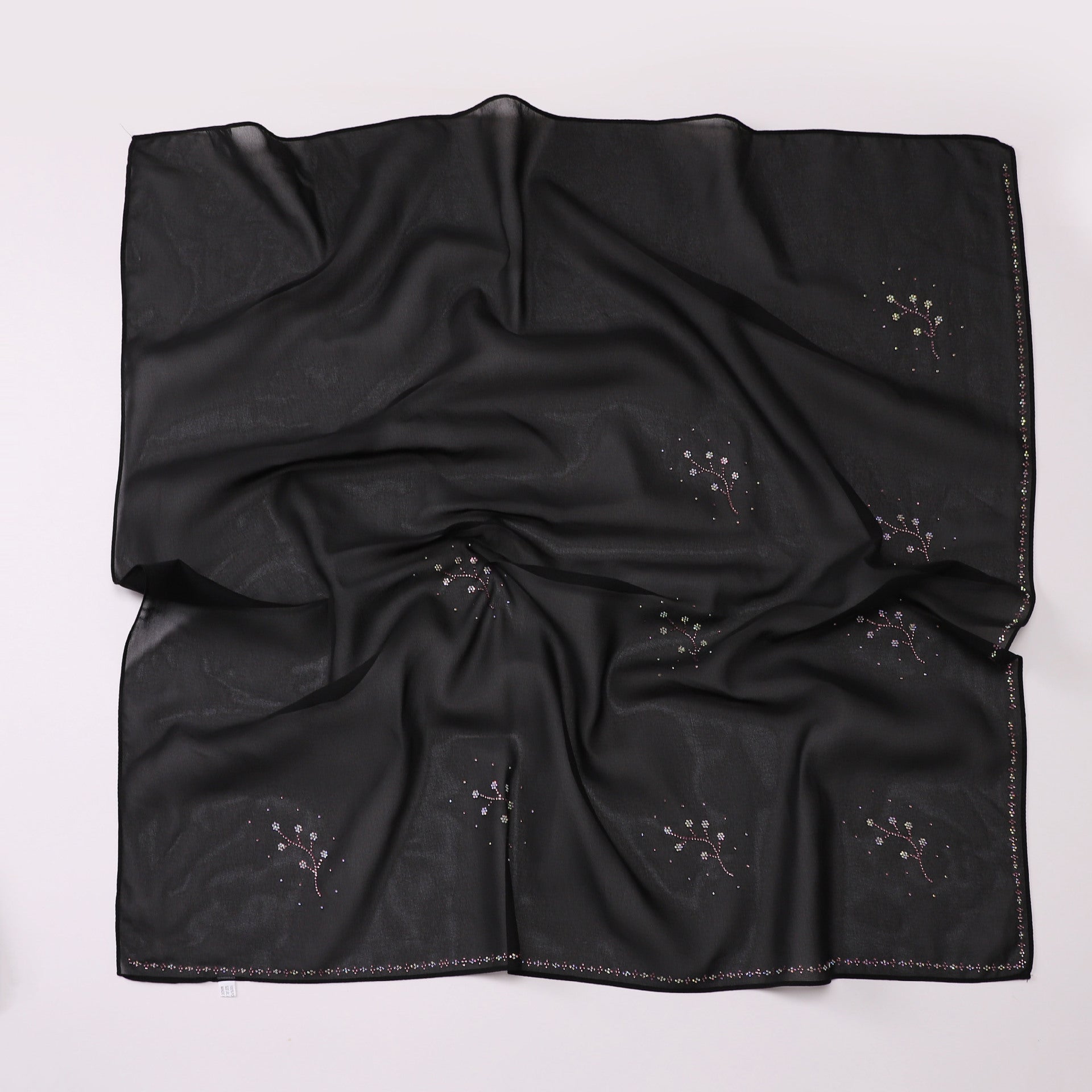 Kuaishou new pearl chiffon, high quality Middle Eastern diamond, hot diamond square towel bag yarn towel