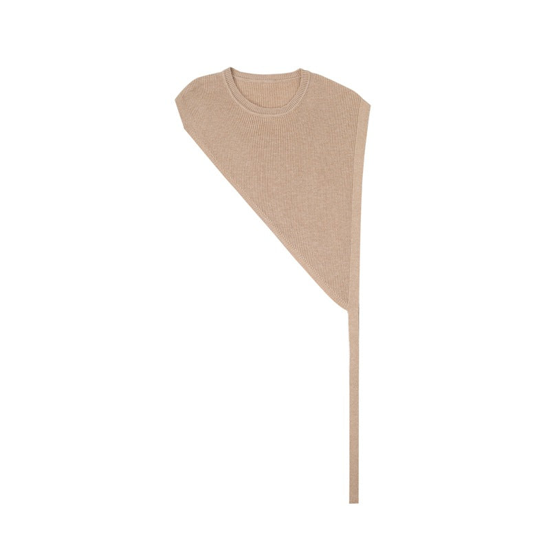 Mid-high Premium Spring, Summer and Autumn New Products Thin Outer Shirt Short Sleeve Triangle Knitted Shawl