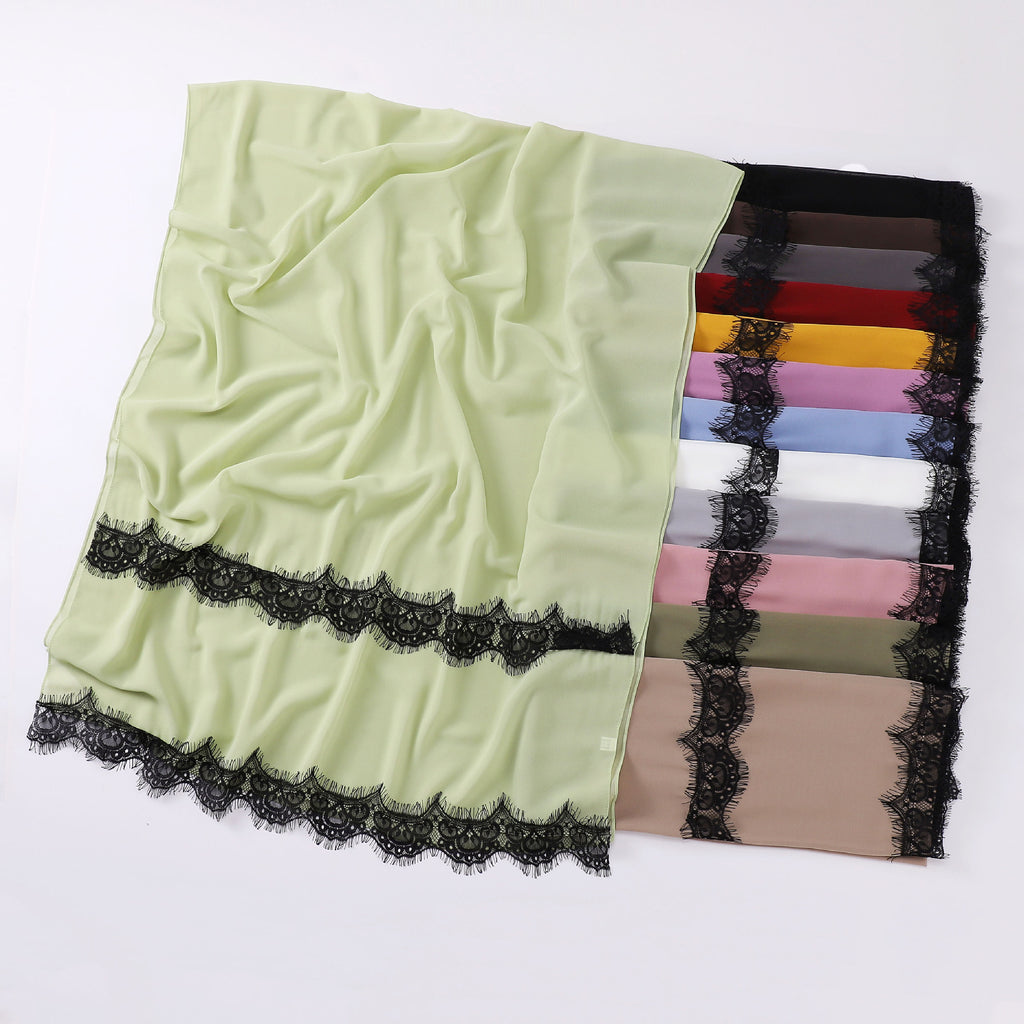 New chiffon eyelash lace scarf  scarf Middle East and Africa headscarf